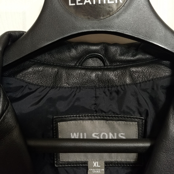 Wilson's black leather Jacket New with tags - Picture 3 of 9